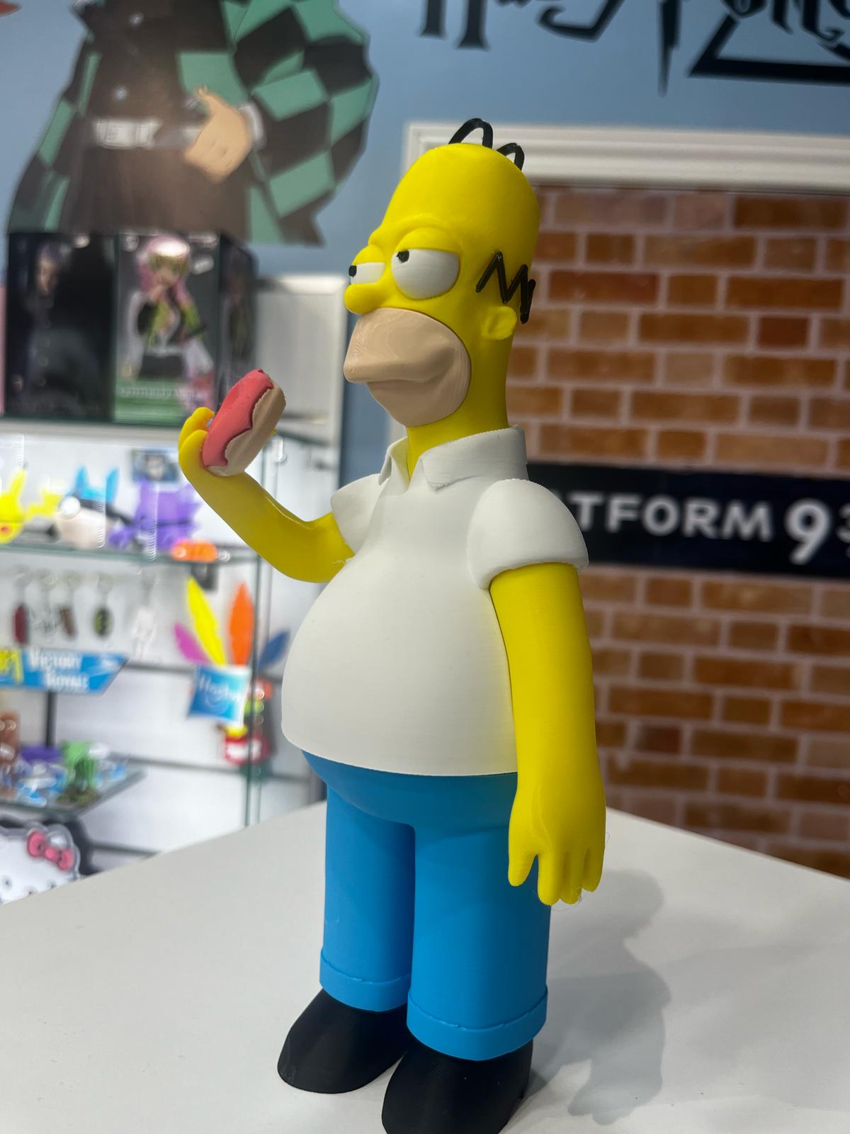 Homer Simpson en 3D – Figura de 24 cm Fabricada en PLA para Fans de Verdad,Figura 3D de Homer Simpson – 24 cm de Pura Comedia Amarilla