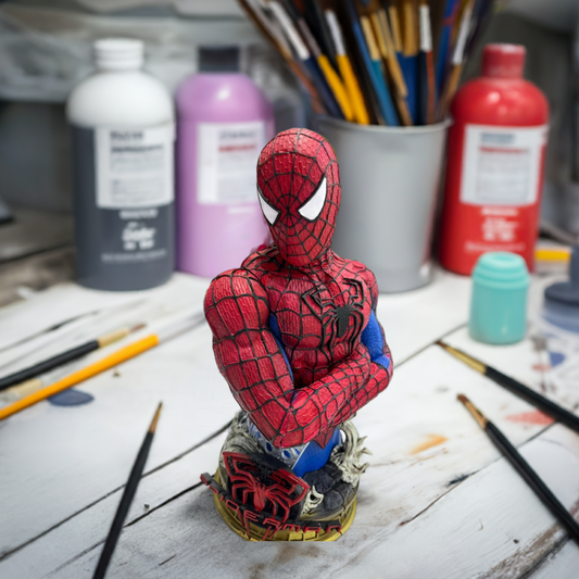 Busto Spiderman resina escala 1/4 creación 3D